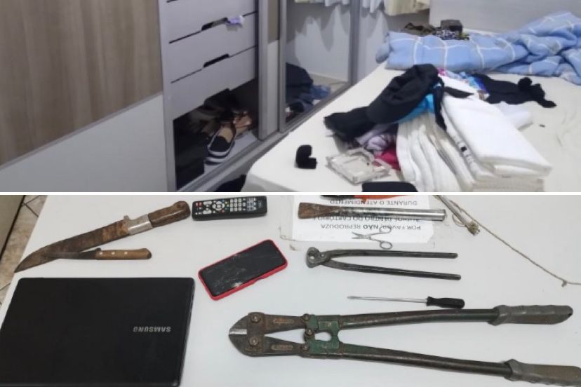 PM apreendeu ferramentas que eram utilizadas por criminosos (Foto: Divulgação)