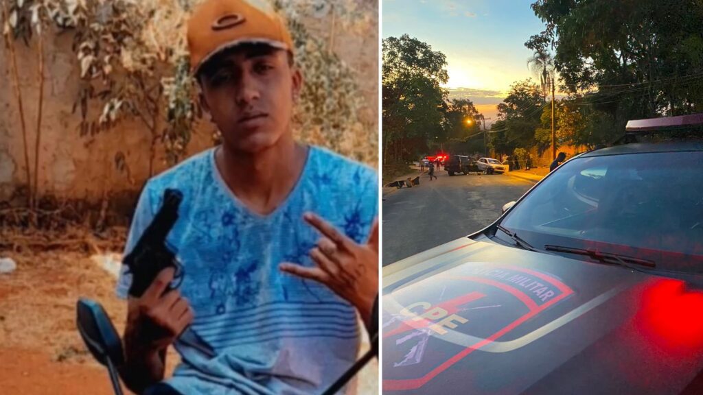 Um dos suspeitos exibia armas de fogo em publicações na internet (Foto: Reprodução e Jonathan Cavalcante)