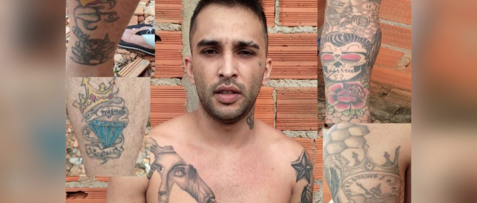 Eduardo da Silva Alves, segundo a PM, era integrante de uma facção criminosa em Goiás (Foto: Divulgação-PMGO)