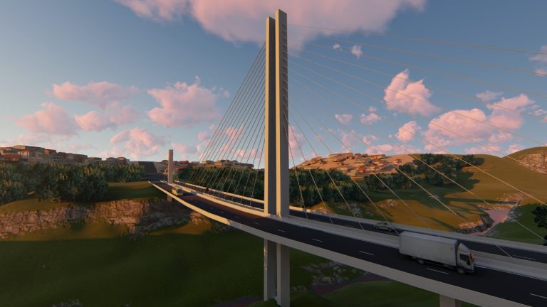 Projeção de como a ponte ficará ao ser concluída (Foto: Reprodução / Prefeitura de Anápolis)