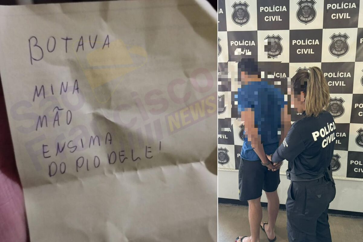 Menina escreveu um bilhete detalhando os abusos (Foto: Reprodução/Polícia Civil)
