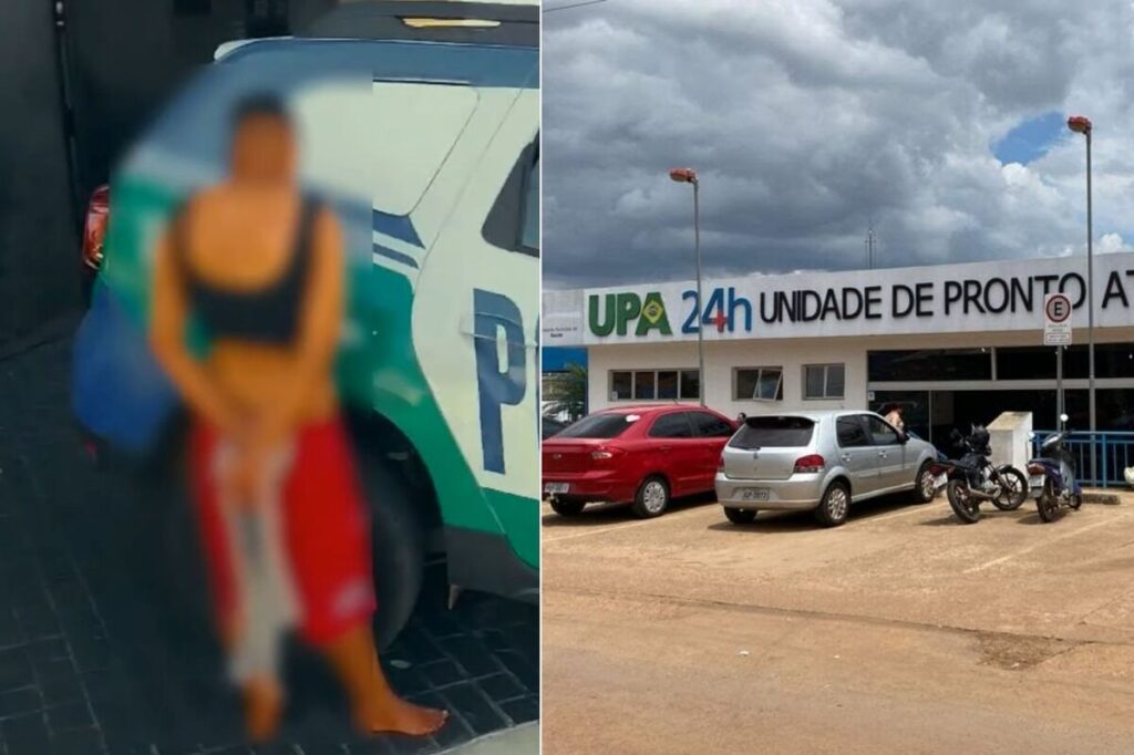 Mulher foi detida e levada à Central de Flagrantes da Polícia Civil (Foto: Reprodução/4º BPM)