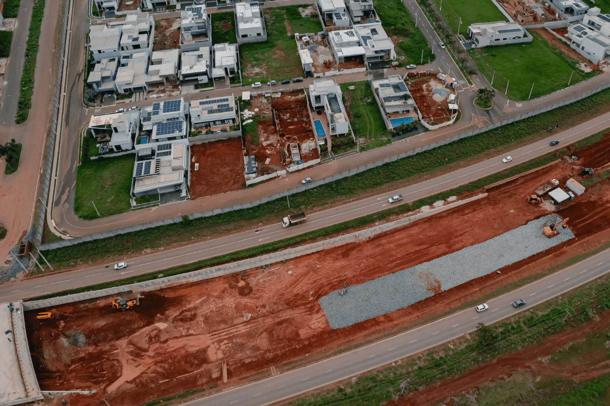 foto das obras no viaduto do recanto do sol