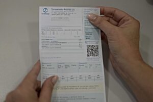foto de fatura de água emitida pela saneago