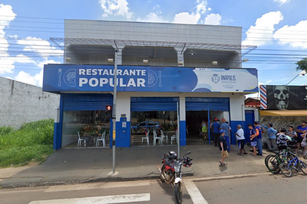 fachada do restaurante popular do bairro morumbi, em Anápolis