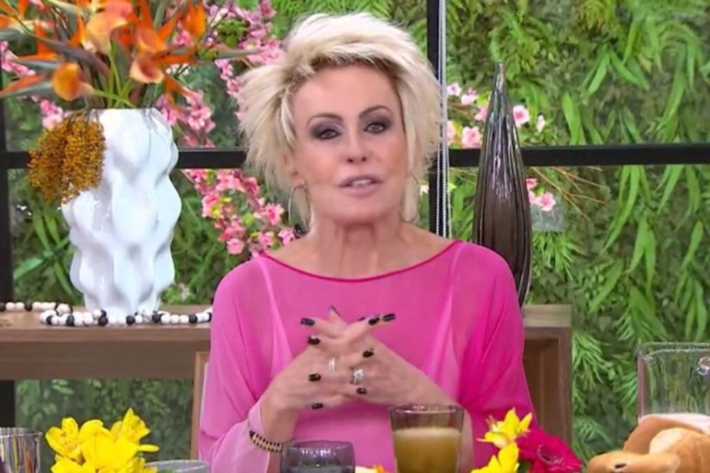 foto da apresentadora ana maria braga apresentando o mais você