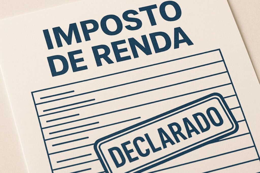 ilustração de imposto de renda declarado