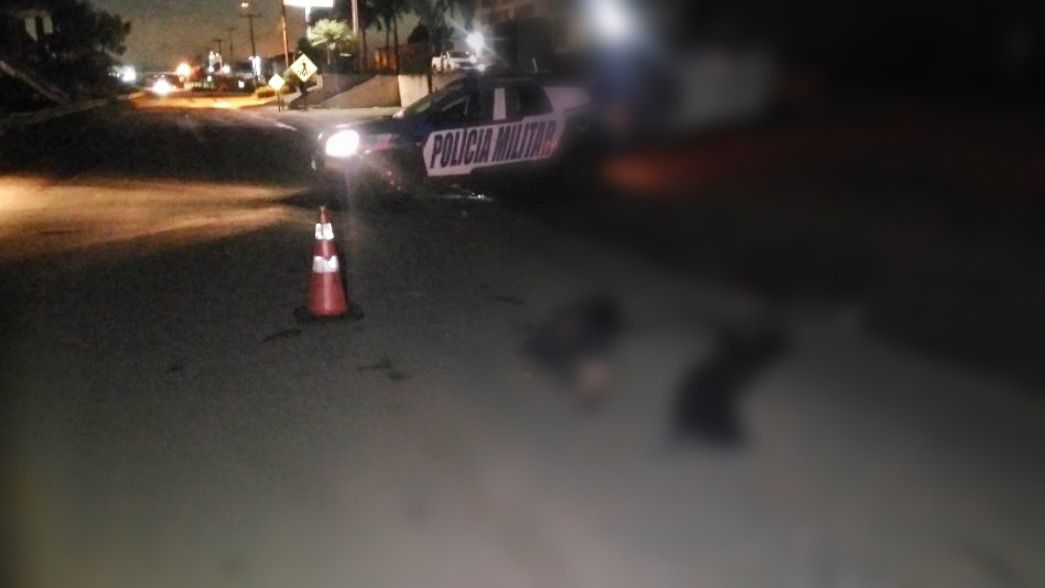 Homem foi encontrado sem vida em frente a Faculdade Fibra (Foto: Divulgação/PM)