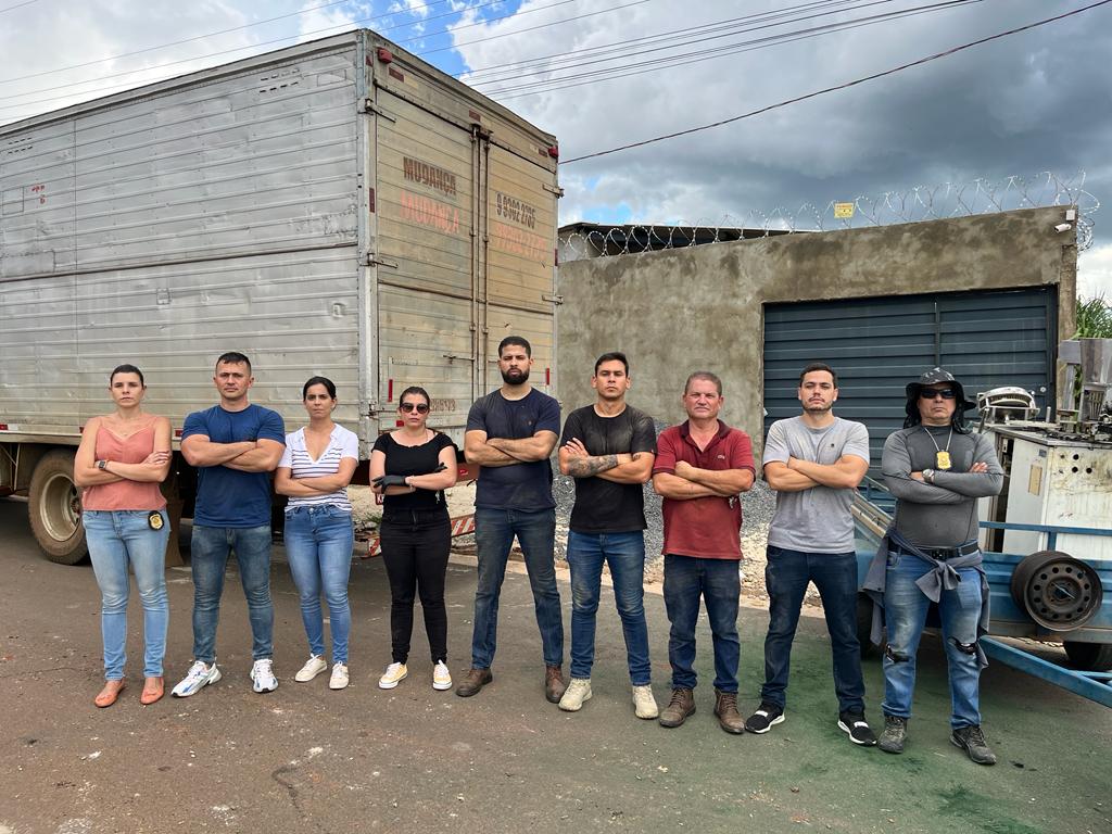 Operação Cápsula Fake foi realizada por toda equipe do Grupo Especial de Investigações Criminais (GEIC) de Anápolis (Foto: Jonathan Cavalcante/Rádio São Francisco FM)