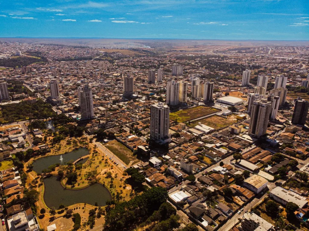 Vista aérea do Parque Ipiranga, no Bairro Jundiaí (Foto: Reprodução / Prefeitura de Anápolis)