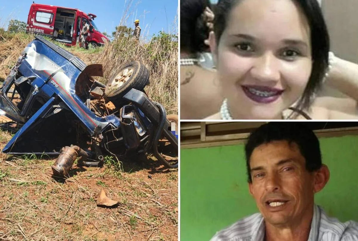 Dayane Pereira Rodrigues (30) e Vilmar de Sá Abreu (58) morreram no local do acidente (Foto: Reprodução)