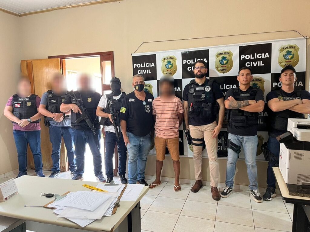 Operação da Polícia Civil prendeu o estuprador na cidade de Orizona (Foto: Divulgação/Polícia Civil)