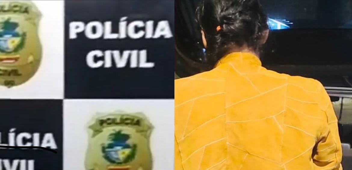 Mãe das crianças foi presa pela Polícia Civil em Alexânia (Foto: Divulgação/ PC-GO)