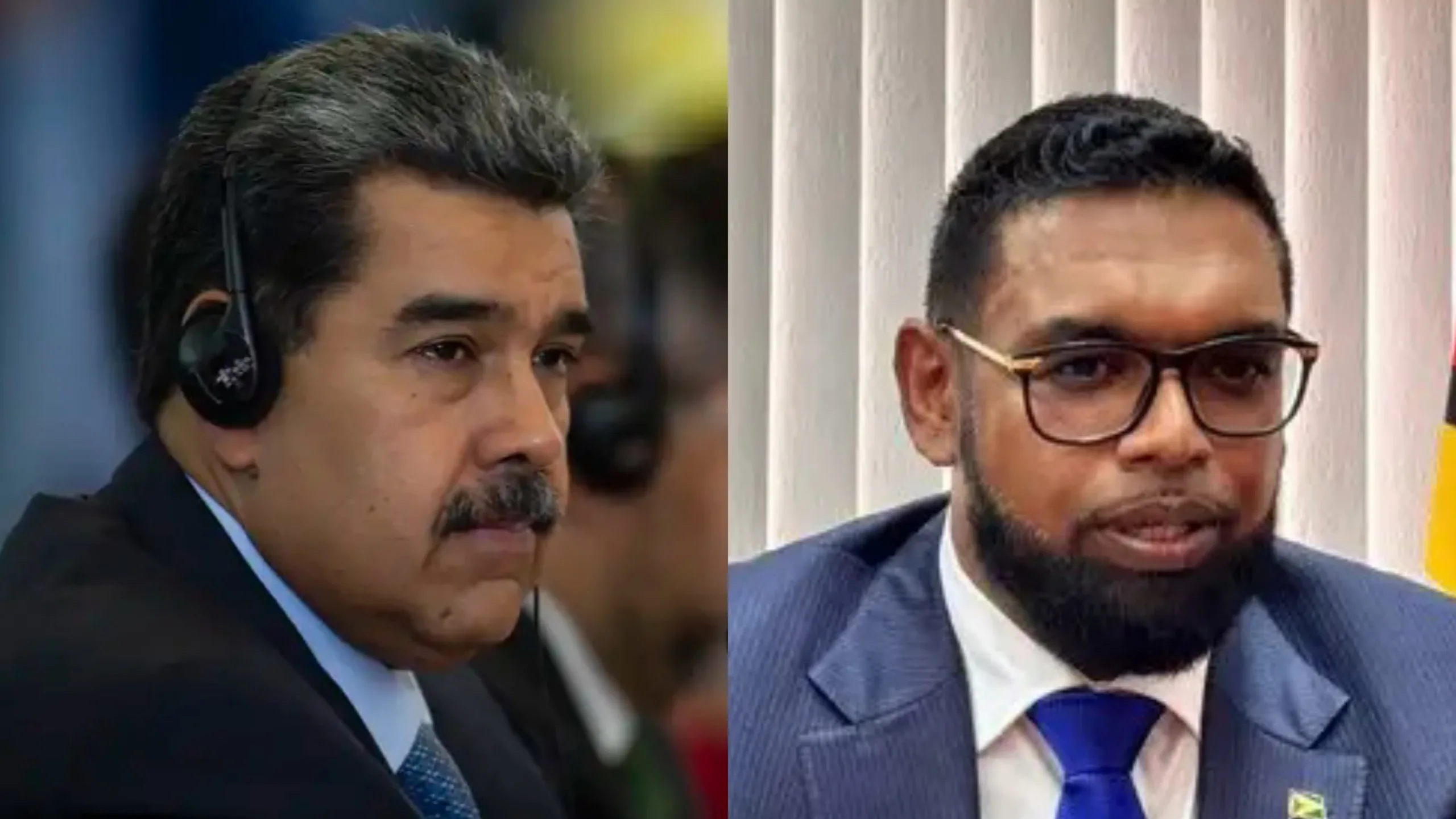 Presidentes da Venezuela (Nicolas Maduro) e da Guiana (Mohamed Irfaan Ali) (Foto: Reprodução / Agência Brasil)