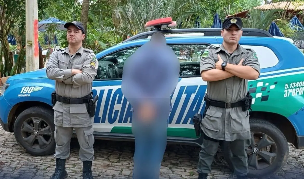 Autor do homicídio foi preso por policiais do 37º BPM (Foto: Divulgação/PM)