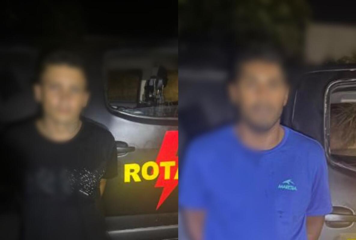 Homens foram detidos na BR-060 após abordagem da ROTAM (Foto: Reprodução)