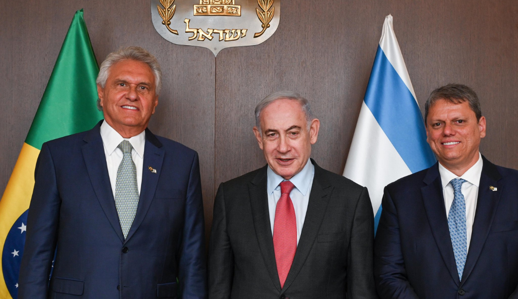Os dois governadores foram à Israel por convide de Netanyahu, em meio à repercussão internacional causada por críticas de Lula (PT) à ofensiva de Israel na Faixa de Gaza. (Foto: Reprodução / Redes Sociais)