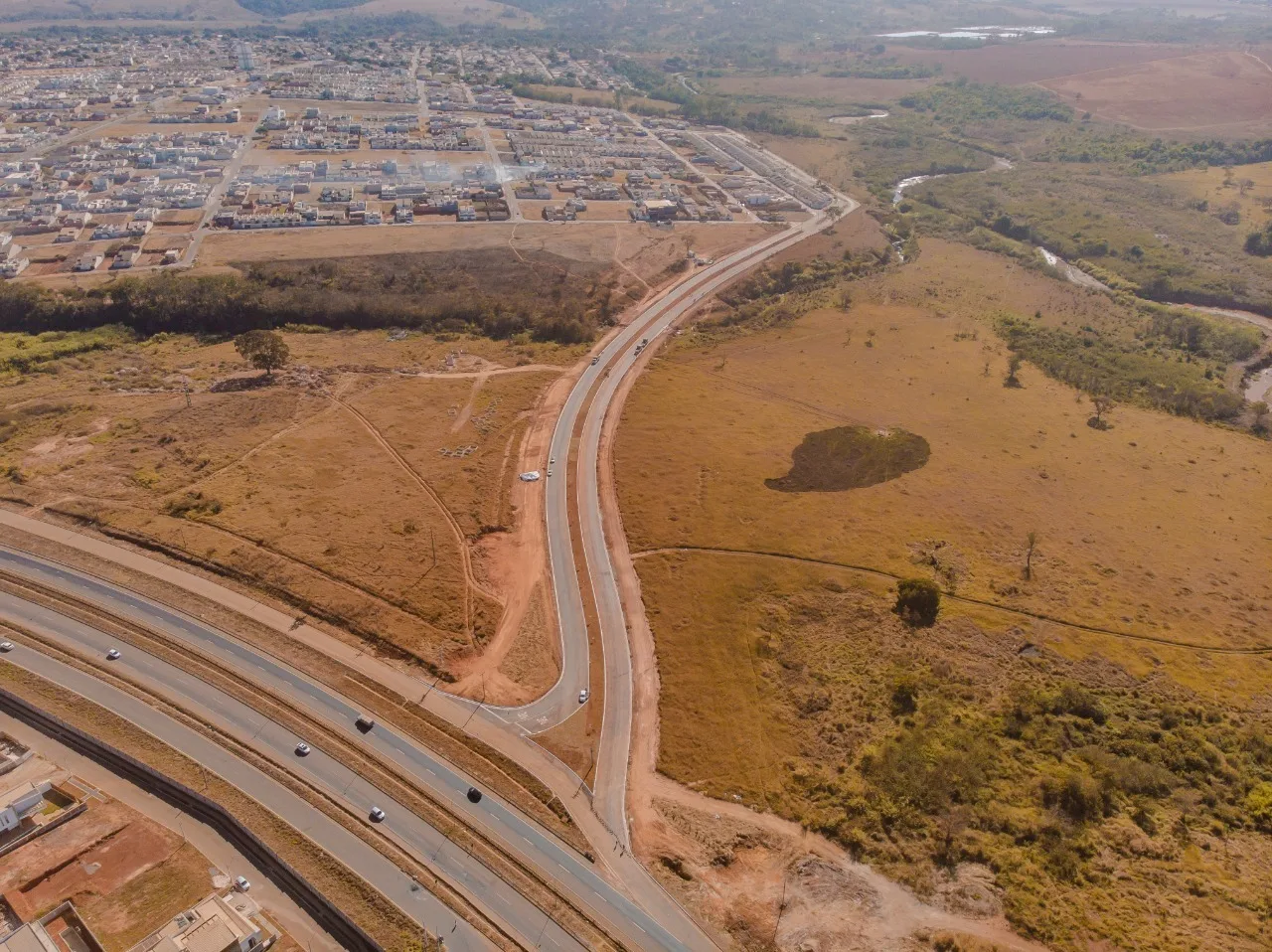 O desvio será mantido enquanto durarem as obras do viaduto do Recanto do Sol. (Foto: Reprodução / Prefeitura de Anápolis)