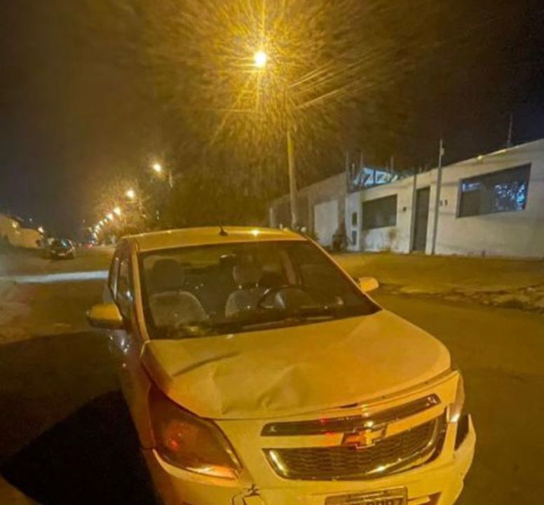 Chevrolet Cobalt envolvido no atropelamento (Foto: Reprodução)