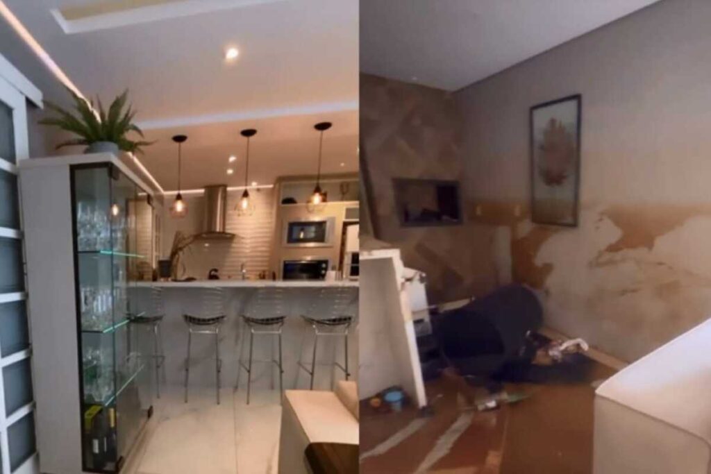 Mais de mil pessoas comentaram na postagem de Franciele, em sua maior parte, os internautas lamentaram os prejuízos na casa e reforçaram que ela conseguiria comprar tudo novamente. (Foto: Captura)