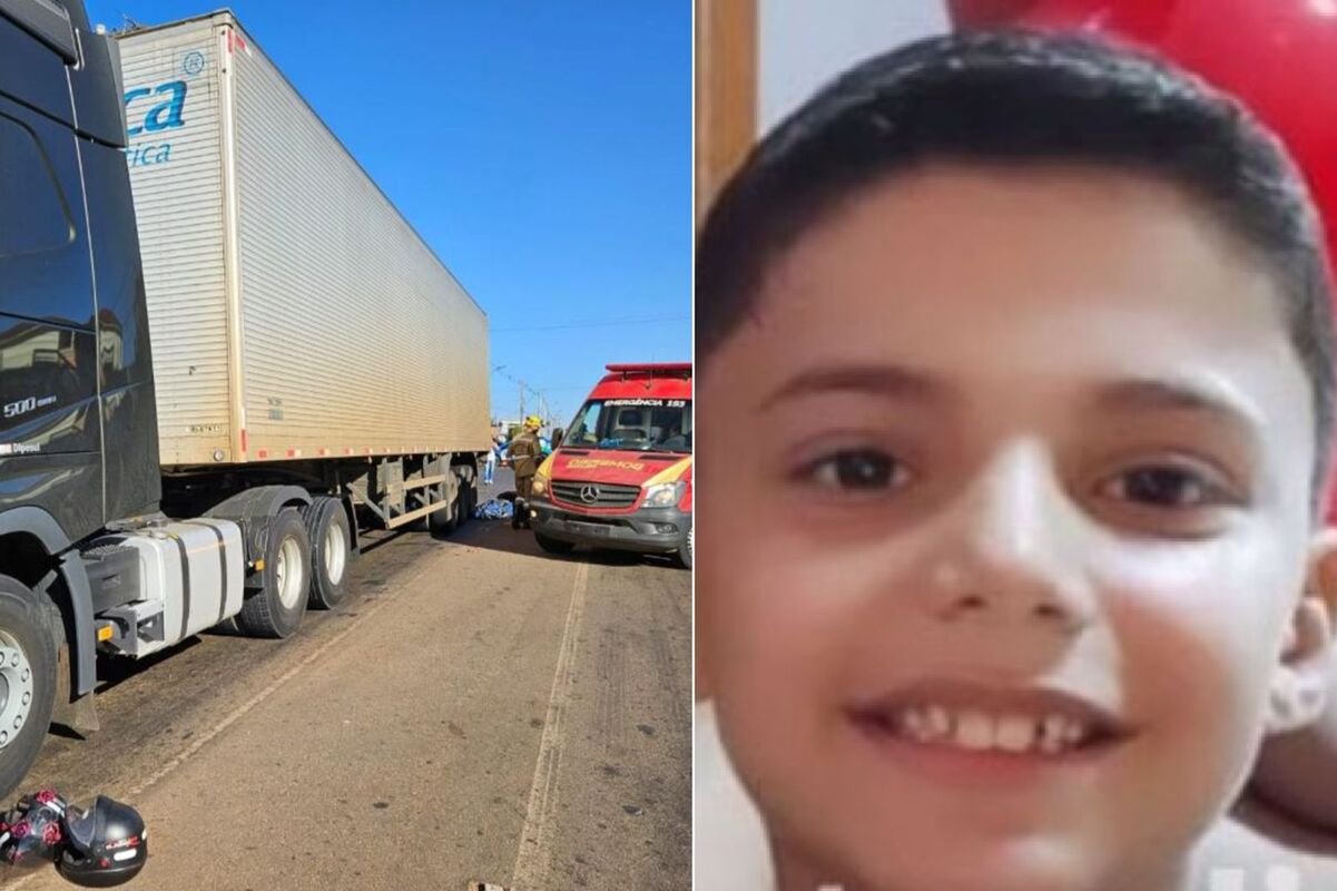 Miguel Matos da Silva, de 10 anos, não resistiu aos ferimentos (Foto: Reprodução)