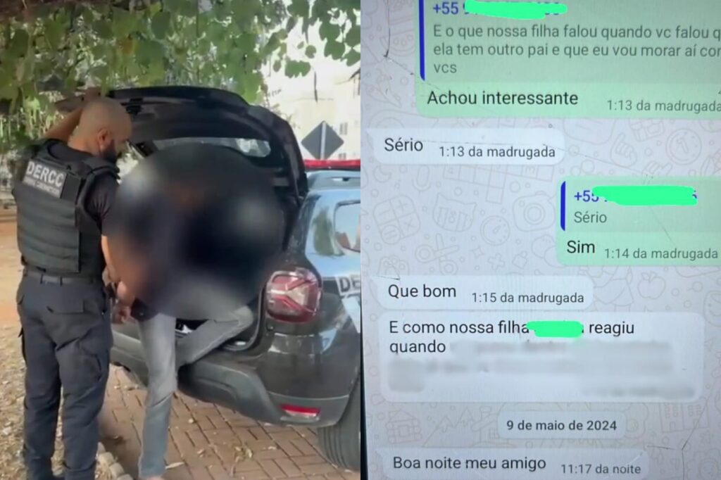 O homem chegou até mesmo a admitir em conversas em aplicativos de mensagem que havia estuprado a filha mais de uma vez. (Foto: Divulgação / PCGO)