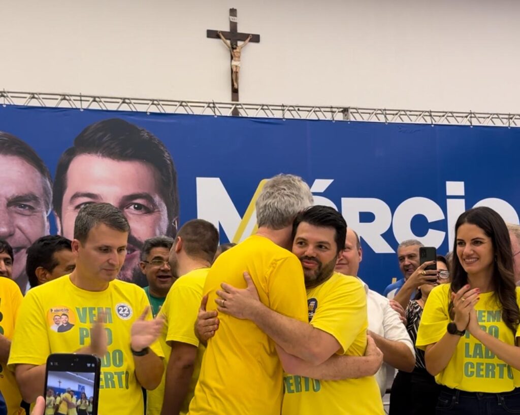 O deputado estadual Amilton Filho (MDB) e o presidente municipal do partido, Pedro Paulo Canedo, também manifestaram apoio chapa de Márcio Corrêa (Foto: Luis Gustavo Rocha)