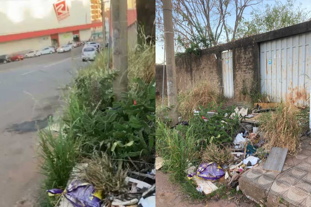 Entulho na Av. Senador Ramos Caiado. (Foto: José Aurélio Mendes / Rádio São Francisco)