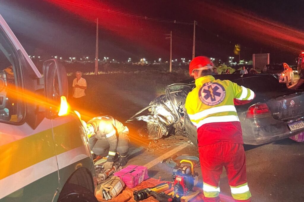 foto do acidente ocorrido na br-414, em anápolis