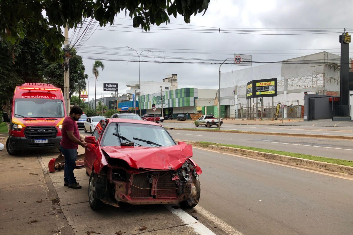 foto de um dos acidentes registrados na manhã de segunda (2) em Anápolis