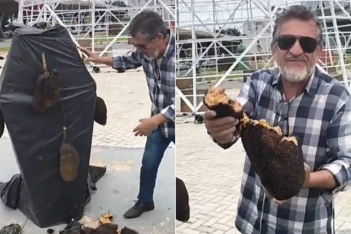 Robson Guimarães idealizador do caixão em protesto contra o ex-prefeito (Foto: Captura/Redes Sociais)