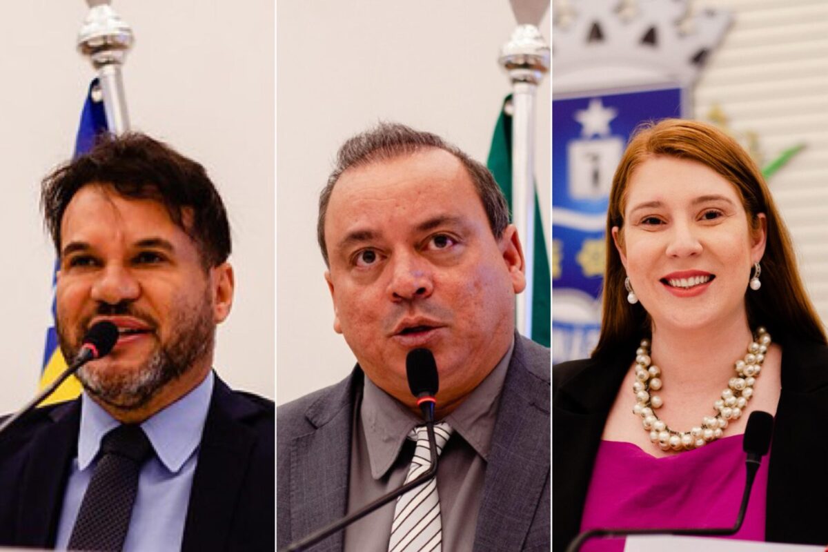 Domingos Paula (à esquerda), Policial Federal Suender (centro) e Andreia Rezende compôem a atual legislatura (Fotos: Allyne Laís)