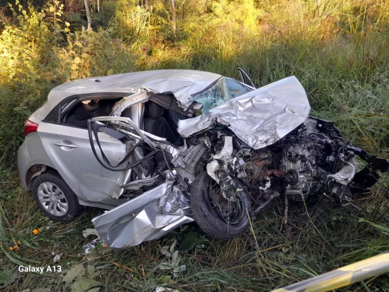 Colisão entre Ford Ranger e HB20 aconteceu entre Anápolis e Corumbá de Goiás (Foto: Corpo de Bombeiros)