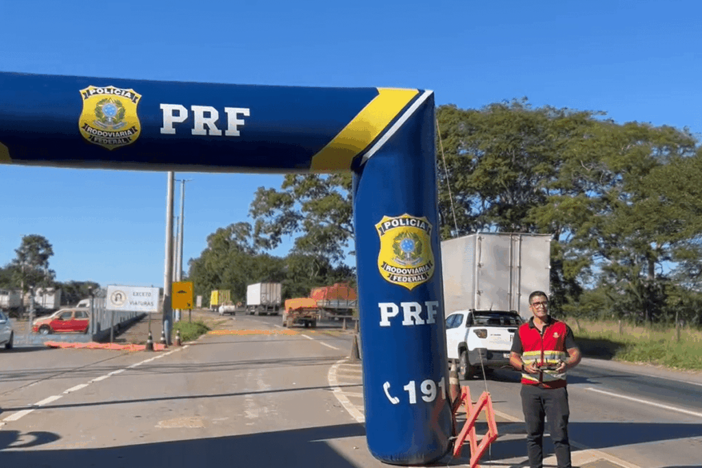 foto da campanha do maio amarelo promovida pela prf