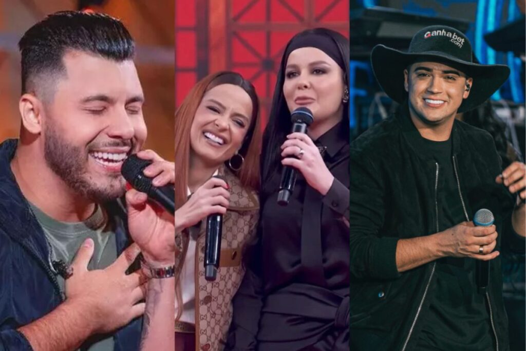 montagem com artistas confirmados na Expoana 2025