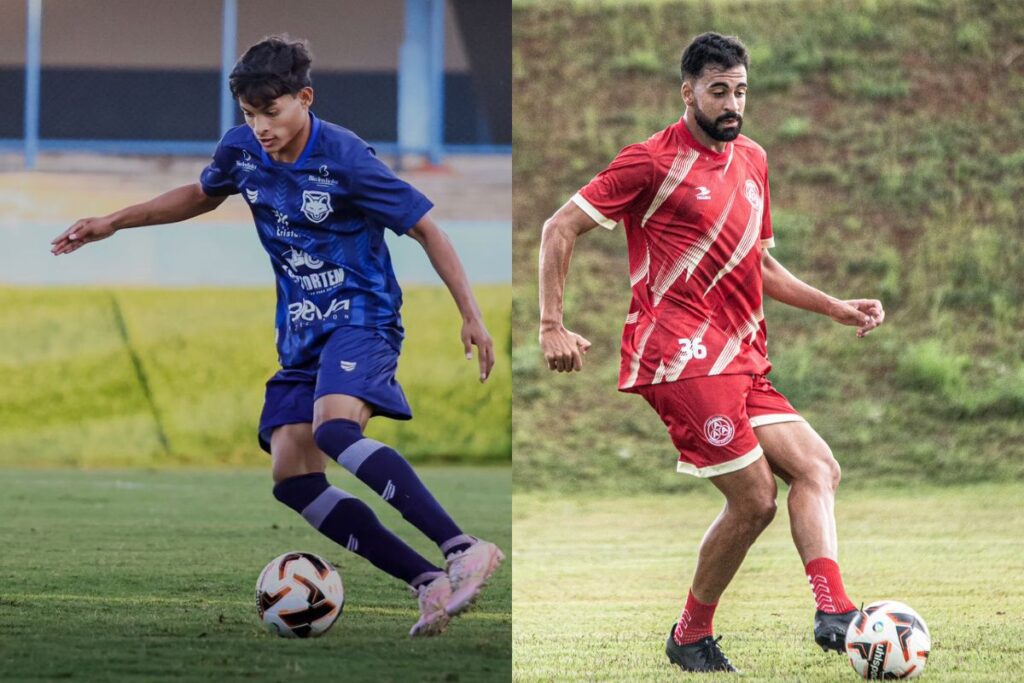 montagem com as fotos de jogadores para grêmio anápolis x anapolina