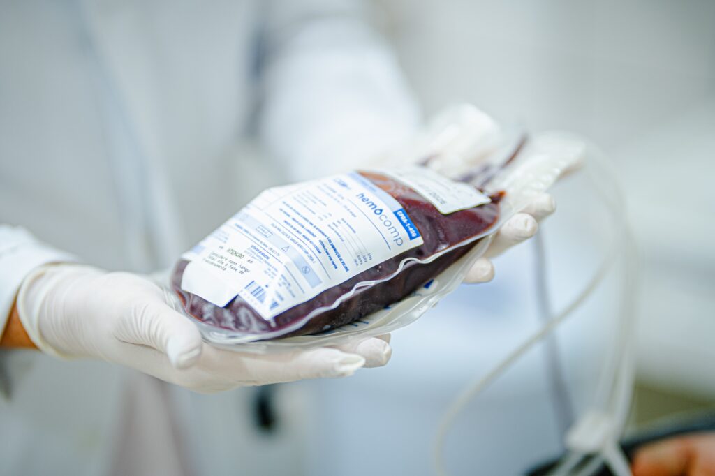 foto de bolsa de sangue para representar a doação de sangue