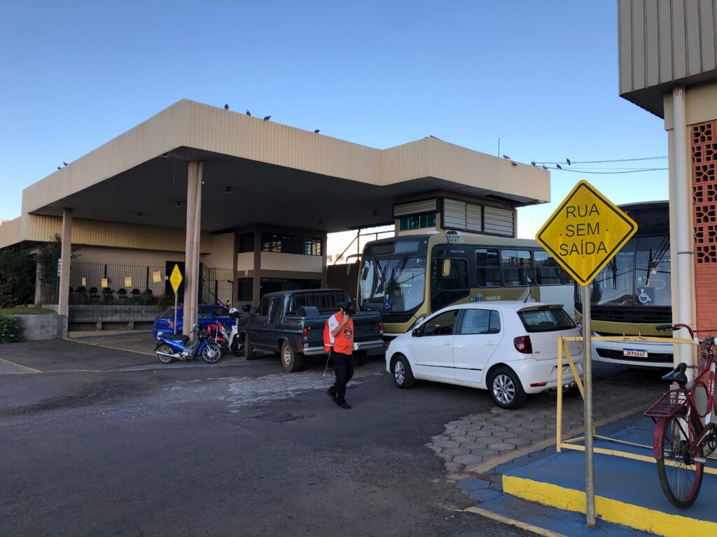 foto da garagem do transporte coletivo em anápolis